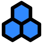 Three Hexagons SVG Icon